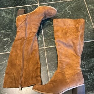 Faux suede knee boots. Brand: A New Day